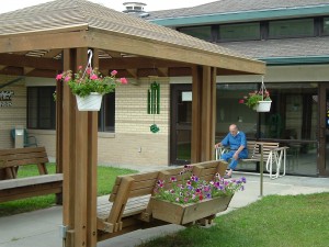 Blue Valley Care Home Courtyard | Mentally Disabled Care Nebraska